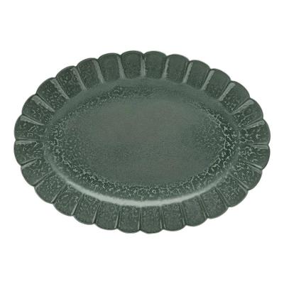 Travessa Oval Em Porcelana Flora 41,5x29,5cm Oxford Hortênsia