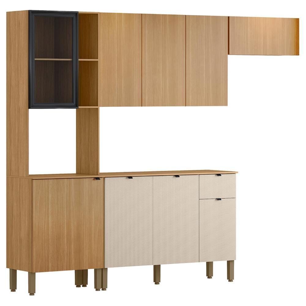 Cozinha Compacta Com Balcão 251cm Laura Plus Freijó/soft Z06 - Mpozenato - 1