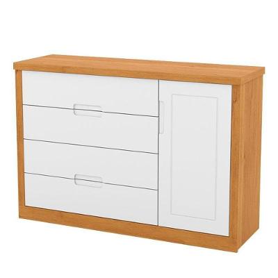 Cômoda Infantil Tutto New Freijó Soft 4 Gavetas MDF com Corrediças Telescópicas Branco