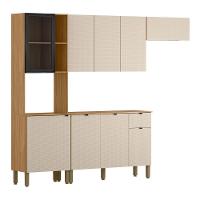 Cozinha Compacta Com Balcão 251cm Laura Plus Soft/freijó Z06 - Mpozenato - 1