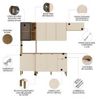 Cozinha Compacta Com Balcão 251cm Laura Plus Soft/freijó Z06 - Mpozenato - 3