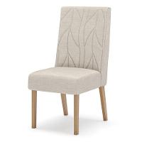 Cadeira Para Mesa De Jantar Eloá Kit 2 Peças Nature Linho - Henn - 2