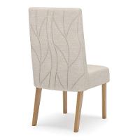 Cadeira Para Mesa De Jantar Eloá Kit 2 Peças Nature Linho - Henn - 3