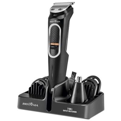Aparador de Pelos Britânia BAP21P Multigroom 7 em 1 Lâmina Aço Inoxidável sem Fio Bivolt