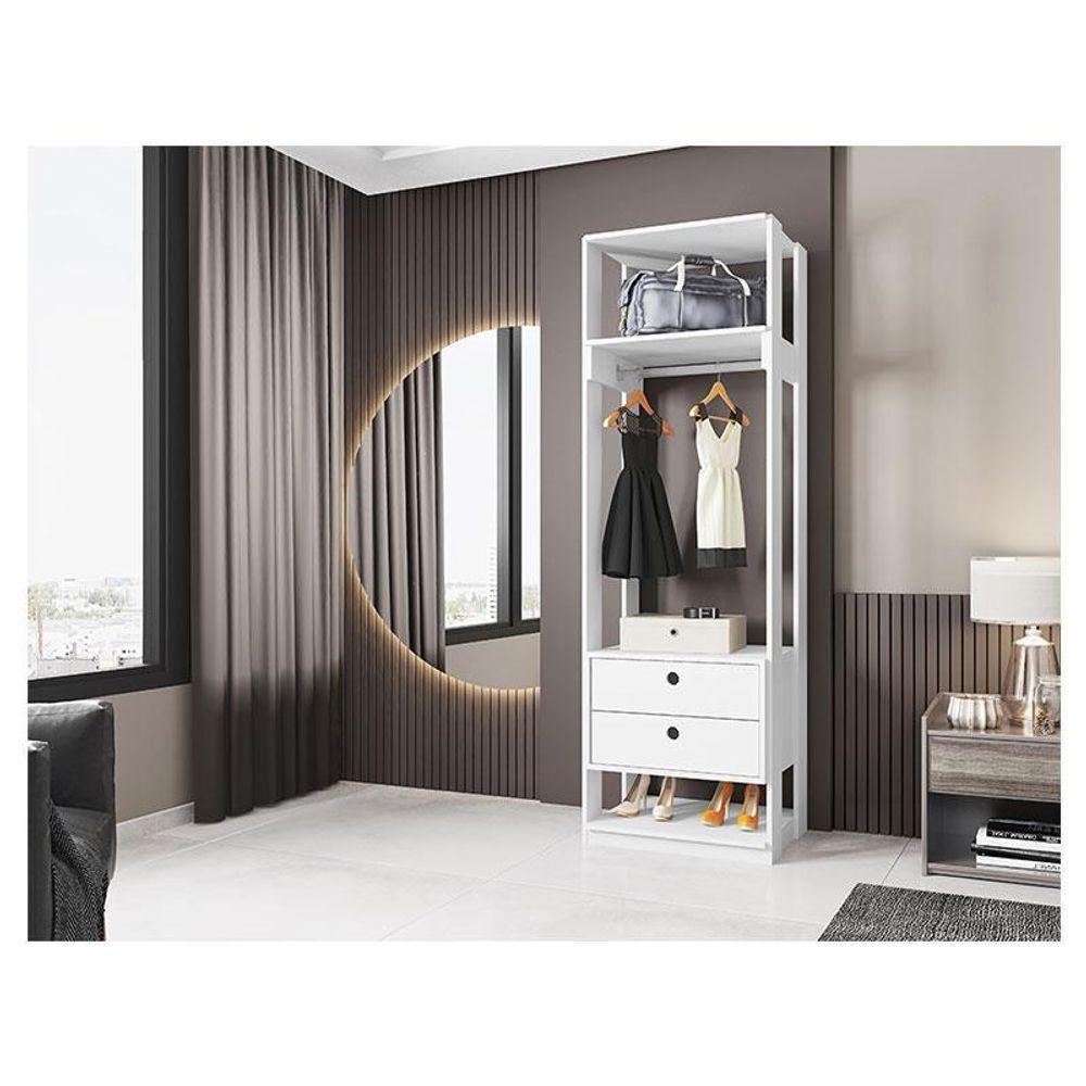 Guarda Roupa Modulado Ambiente Titan Com Gavetas Branco - Móveis Leão - 1