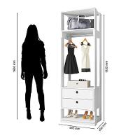 Guarda Roupa Modulado Ambiente Titan Com Gavetas Branco - Móveis Leão - 3