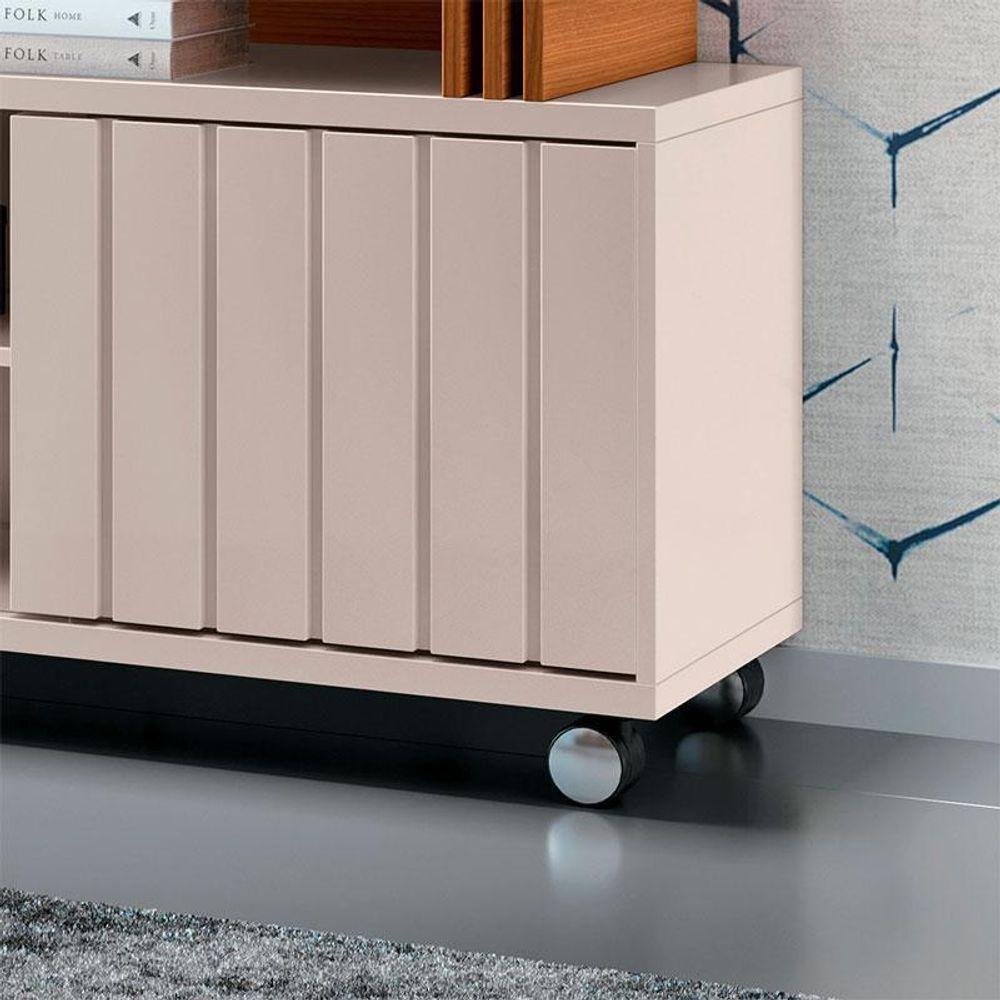 Rack Bancada Para Sala Rivera 1.8 Off White Cinamomo – Hb Móveis - 3