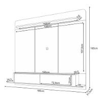Home Suspenso Galax Cinamomo Off White E Aparador Infinity E Mesa De Centro Sky Off White- Hb Móveis - 3