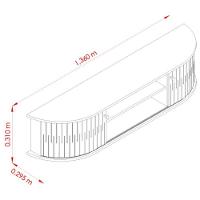 Estante Home Theater Com Bancada Suspensa Monte Carlo Calacata Off White – Madetec