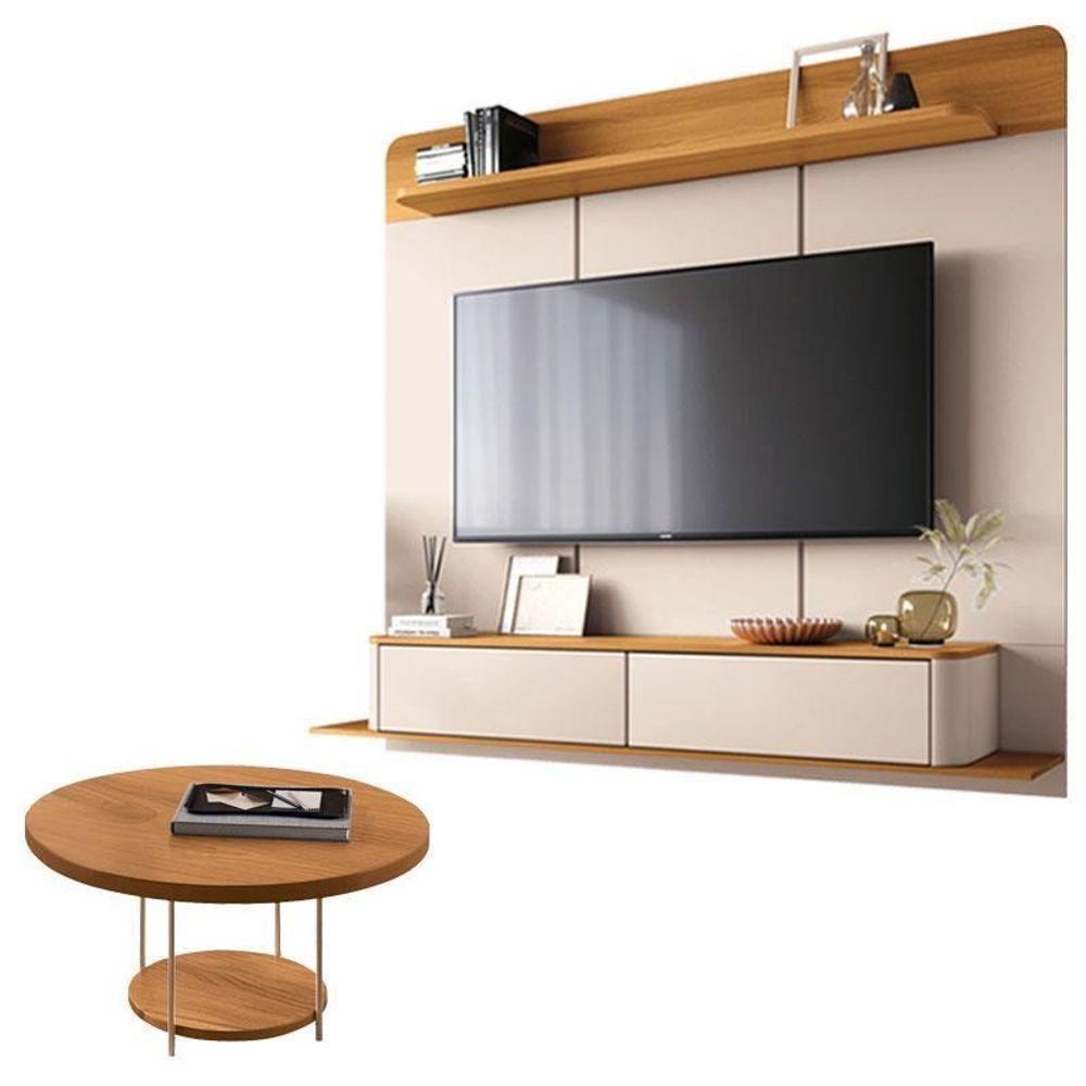 Home Suspenso Galax Cinamomo Off White E Mesa De Centro Sky Cinamomo- Hb Móveis - 1