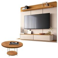 Home Suspenso Galax Cinamomo Off White E Mesa De Centro Sky Cinamomo- Hb Móveis - 1