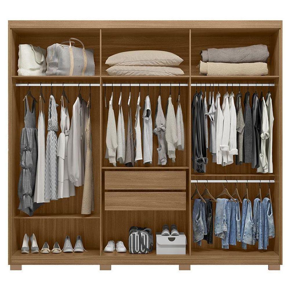 Cômoda Montevideu E Guarda Roupa Casal Venice 62080pe Amendola Touch Off White Com Pés - Demóbile - 5