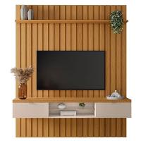 Painel Para Tv Home Suspenso Ripado You Illusion 1.8 Com Aparador Vivant Off White - Hb Móveis - 2