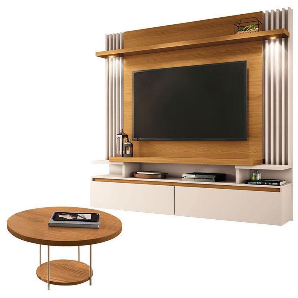 Home Suspenso Cosmo Cinamomo Off White E Mesa De Centro Sky Cinamomo- Hb Móveis - 1