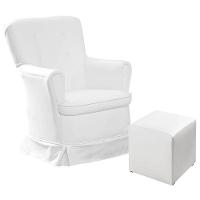 Poltrona De Amamentação Aconchego Fixa Com Puff Branco - Canaã - 1