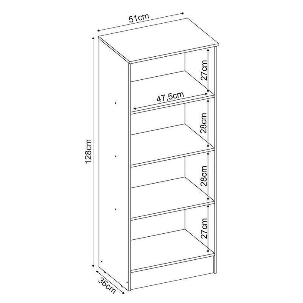 Cômoda Sapateira áurea E Armário Multiuso Viena Branco – Demóbile - 7