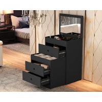 Penteadeira Olivia Com Espelho E Banqueta Embutida – Compacta, Elegante E Super Funcional - 1