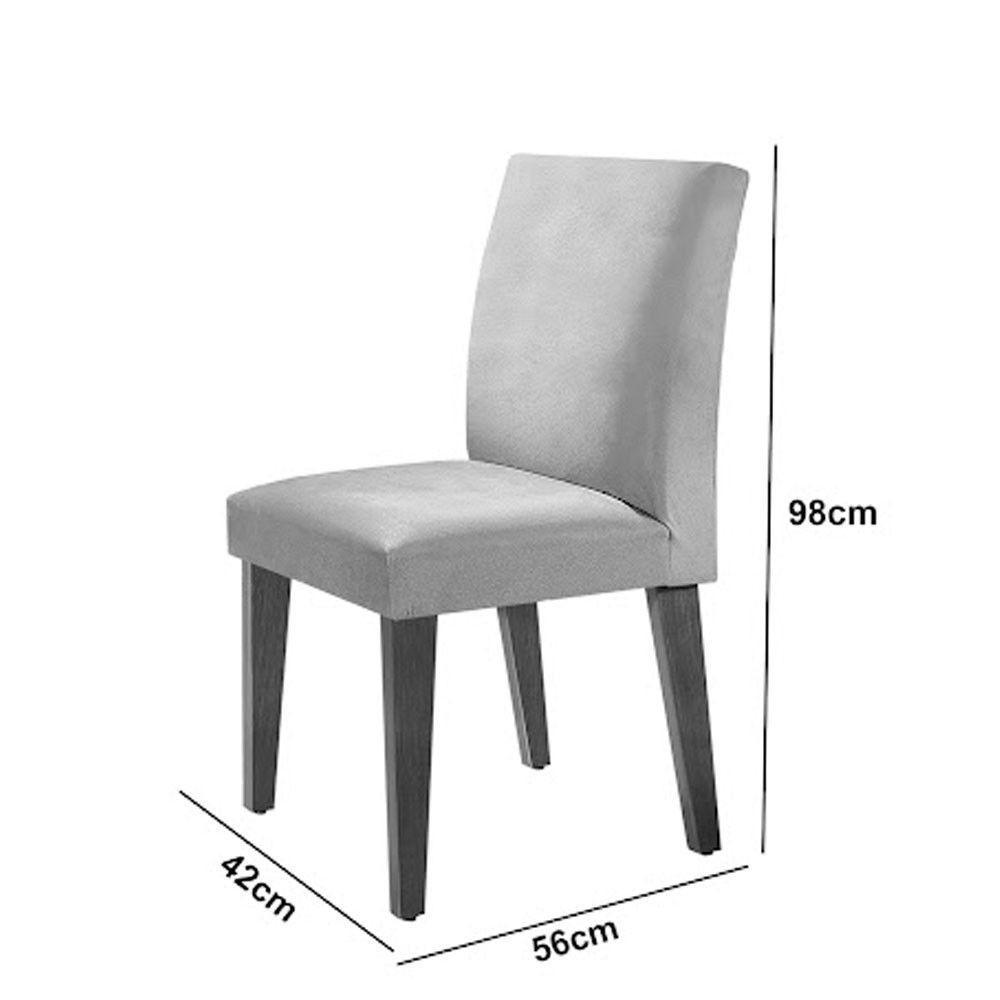 Sala De Jantar Mesa Olimpia 120 Mdf Vidro Canto Copo 4 Cadeiras Grecia Creme/off White/imbuia Ripado - 11