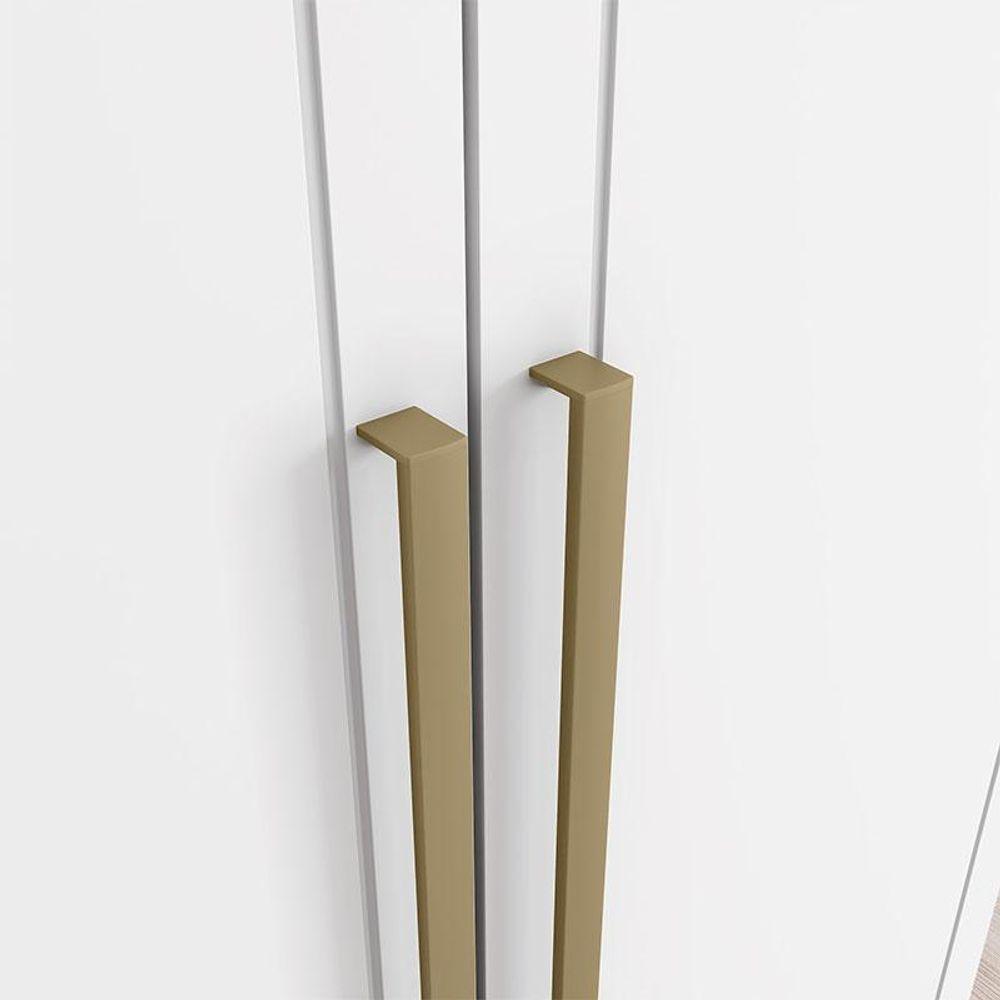 Guarda Roupa Casal Americano Prime 6 Portas 6 Gavetas Com Pés Branco Hp - Henn - 6
