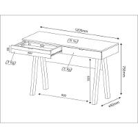 Escrivaninha Com 2 Gavetas Multimóveis Vcr25031 Branco Branco - 3