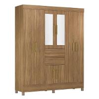 Cômoda Astral E Guarda Roupa Casal Munique Amêndola Touch Com Espelho - Demóbile - 3