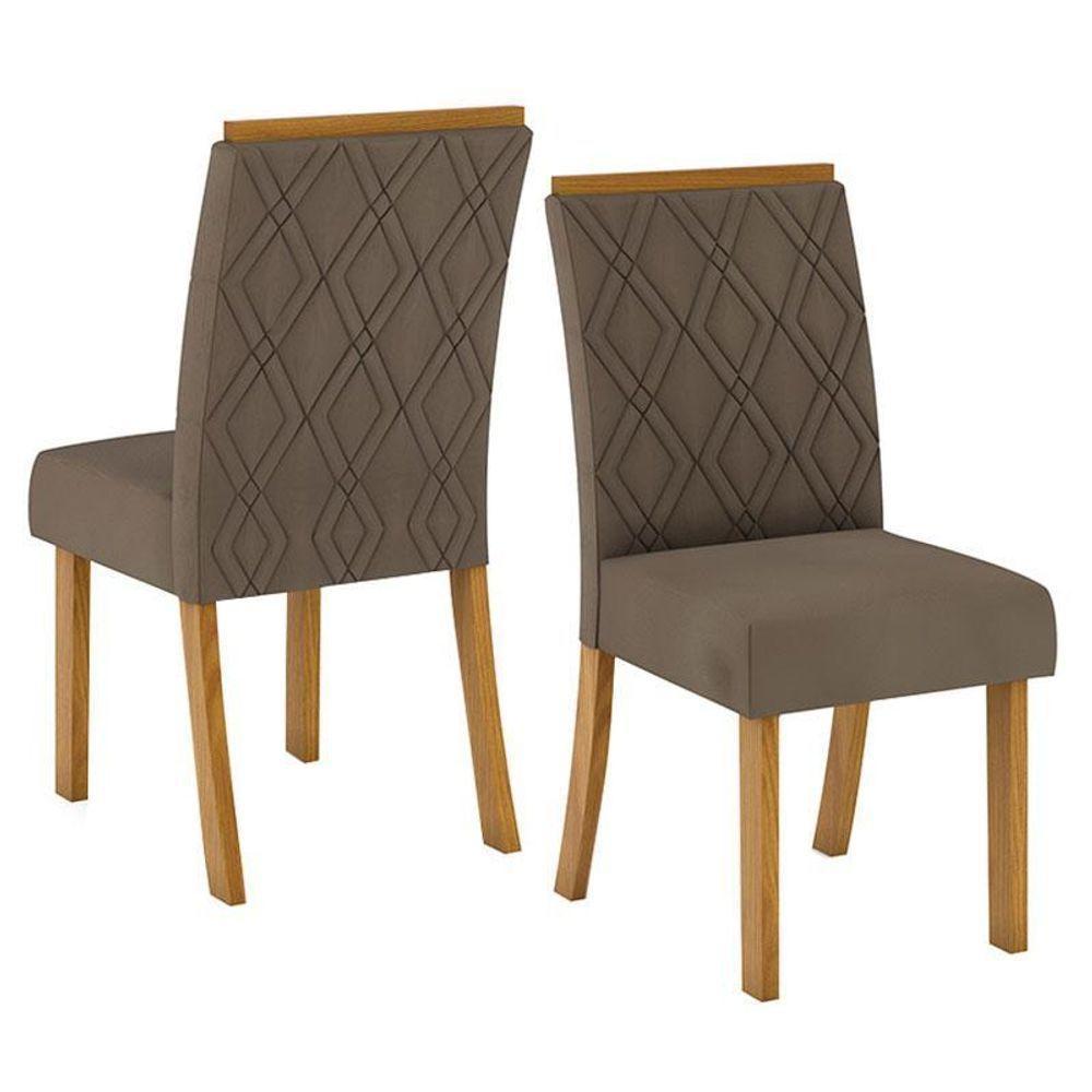 Cadeira Para Mesa De Jantar Vita Kit 02 Peças Bege – Henn - 1