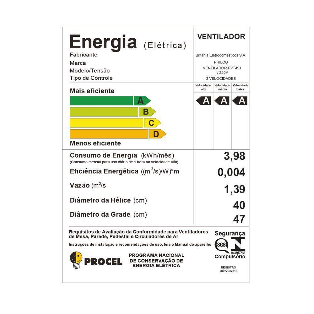 Ventilador Philco 2 Em 1 Tecnologia Maxx Force 174W PVT491 220V - 6