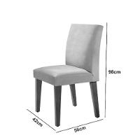 Sala De Jantar Mesa Olimpia 120 Mdf Canto Reto Com 4 Cadeiras Grecia Creme/grafite/imbuia Ripado - 5