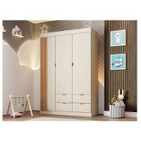 Guarda Roupa Infantil Ayla 3 Portas Off White - Phoenix - 4