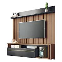 Home Suspenso Self Castanho Preto Com Aparador Infinity Castanho - Hb Móveis - 2