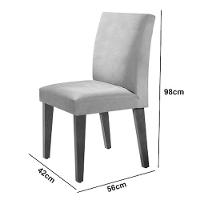 Sala De Jantar Mesa Olimpia 120 Mdf Canto Copo Com 4 Cadeiras Grecia Creme/grafite/imbuia Ripado - 10