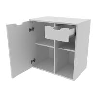Gabinete Banheiro 1 Porta 1 Gaveta 60Cm Multimóveis Vcr10085 Branco Branco - 3