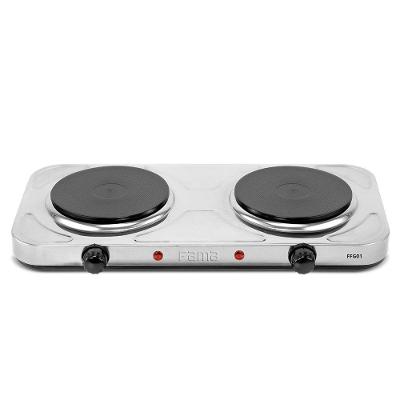Fogão Elétrico Portátil 2 Bocas Britânia FFG01 Mesa Inox Prata 220V