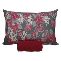 Jogo De Cama Solteiro Portallar Malha 100% Algodão Napoles 2 Peças Vermelho - 1