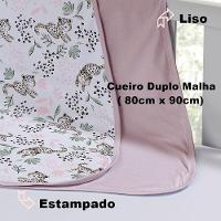 Cueiro Duplo Tecebem Baby Malha 100% Algodão Estampado Lizi 80cm X 90cm Rosinha - 4