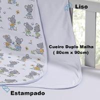 Cueiro Duplo Tecebem Baby Malha 100% Algodão Estampado Tom 80cm X 90cm Branco - 4