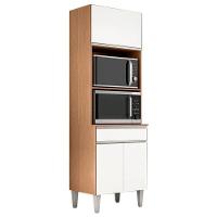 Armário Paneleiro Torre Quente 2 Fornos Andréia Amêndoa Branco - Ajl - 1