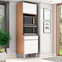 Armário Paneleiro Torre Quente 2 Fornos Andréia Amêndoa Branco - Ajl - 2