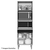 Armário Paneleiro Torre Quente 2 Fornos Andréia Amêndoa Branco - Ajl
