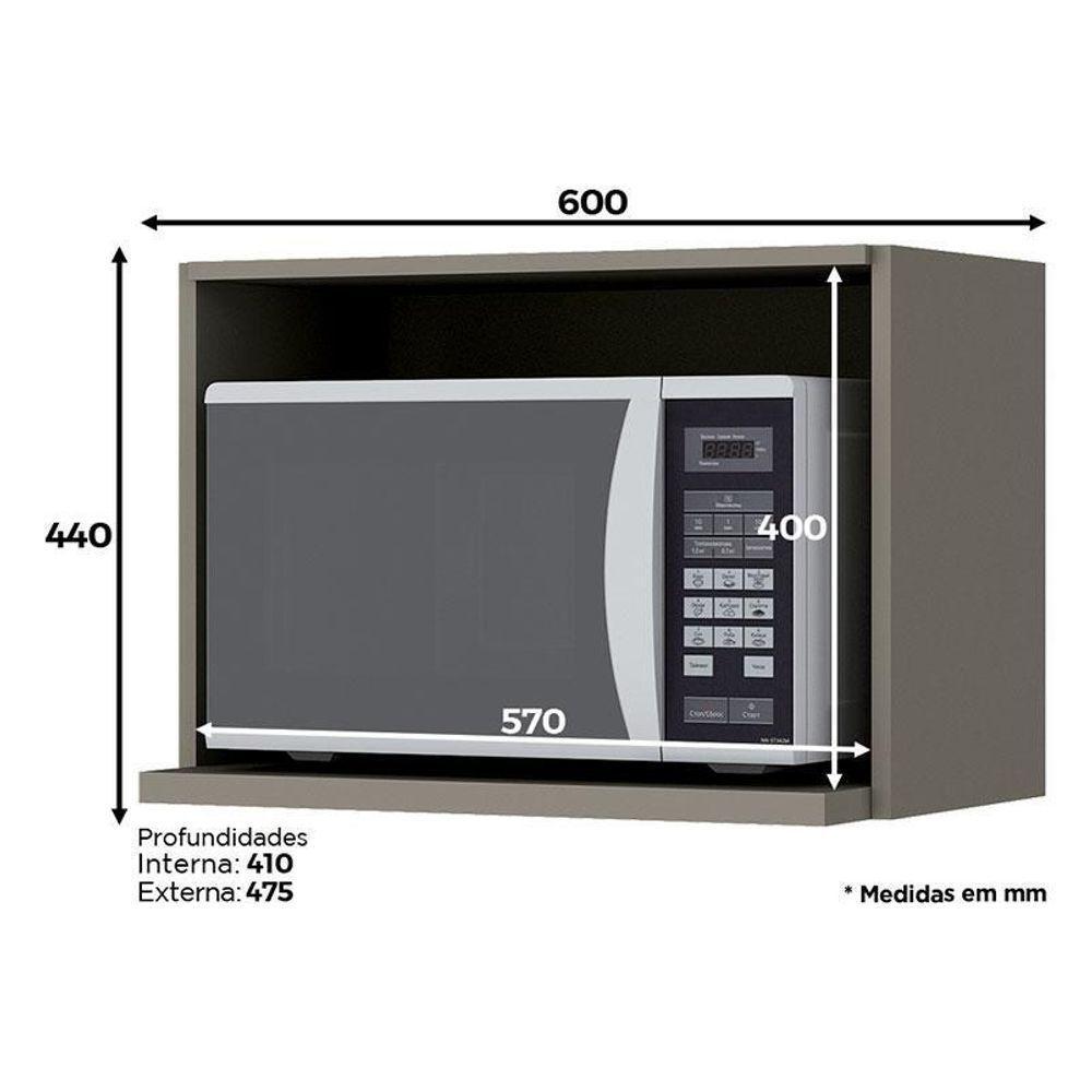 Armário Aéreo Para Micro-ondas Connect Duna – Henn - 2