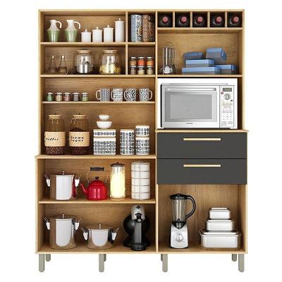 Armário De Cozinha Monte Rey Cinamomo Grafite - Valdemóveis