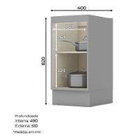 Balcão 1 Porta 40 Cm Nova York Cinza – Henn - 3