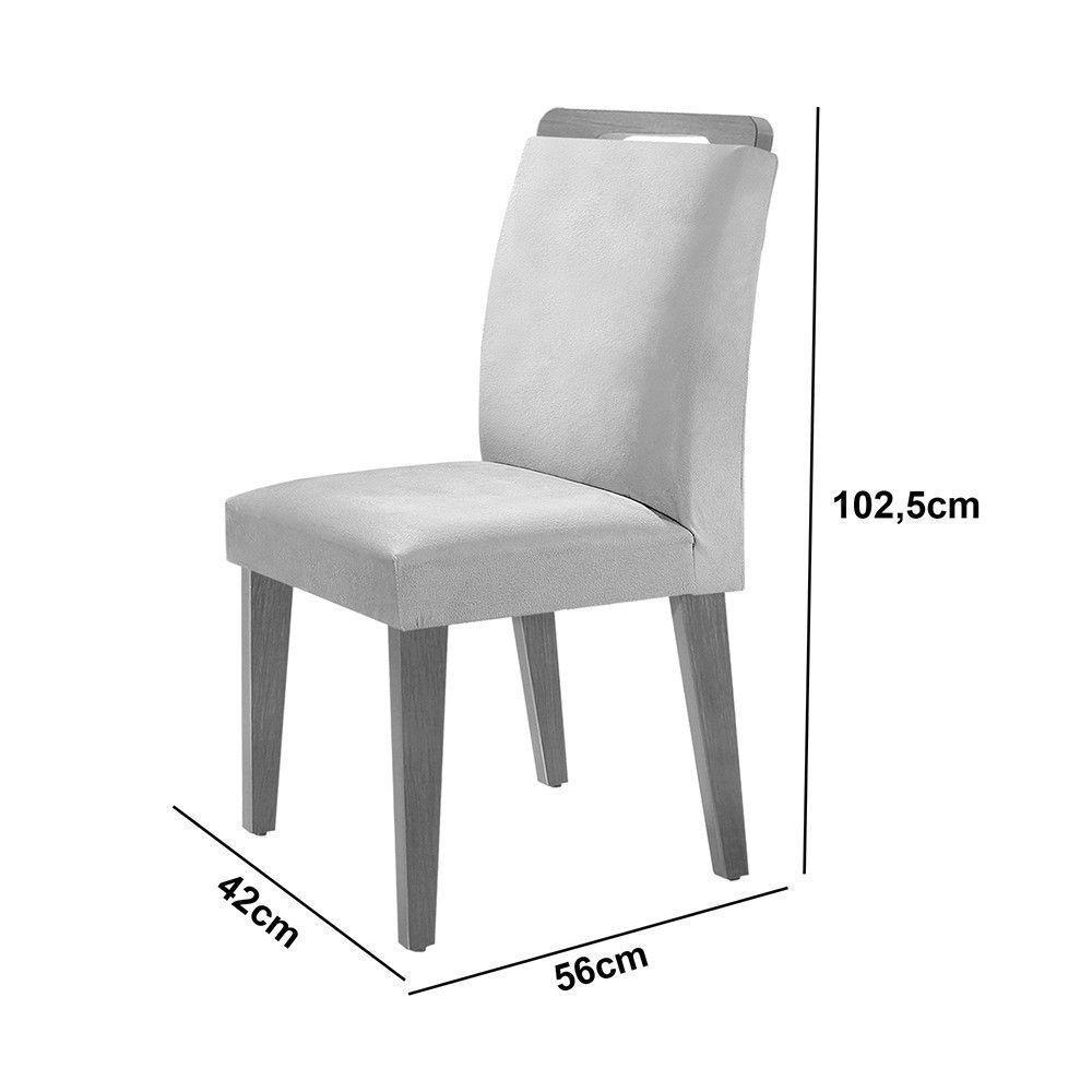 Sala De Jantar Mesa Olímpia 120cm Mdf Canto Copo Com 4 Cadeiras Athenas Marrom, Off White E Imbuia - 4