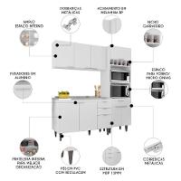 Armário De Cozinha Cp02 Com Pia 120cm Pérola Z34 Branco - Mpozenato - 3