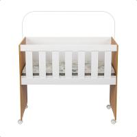 Mini Berço Moisés Trocador Com Colchão Multifuncional 5x1 Branco/freijó - 1