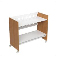 Mini Berço Moisés Trocador Com Colchão Multifuncional 5x1 Branco/freijó - 5