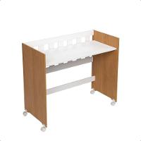 Mini Berço Moisés Trocador Com Colchão Multifuncional 5x1 Branco/freijó - 7