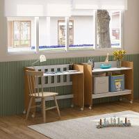 Mini Berço Moisés Trocador Com Colchão Multifuncional 5x1 Branco/freijó - 10