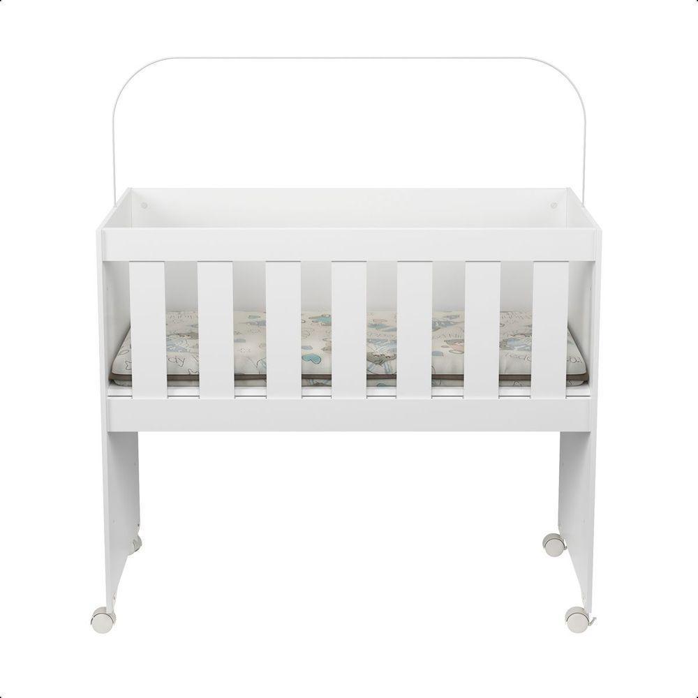 Mini Berço Moisés Trocador Com Colchão Multifuncional 5x1 Branco - 1