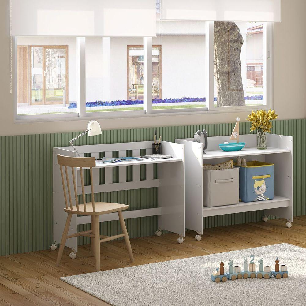 Mini Berço Moisés Trocador Com Colchão Multifuncional 5x1 Branco - 10